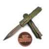 Microtech Dirac 225-13APOD OD Green Bronzed Apocalyptic Double Edge