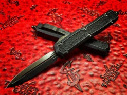 Microtech MAKORA Double Edge Shadow DLC Standard Signature Series OTF Knife