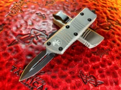 Microtech Mini Troodon Double Edge Titanium Grey Standard