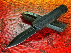 Microtech Scarab II Shadow OTF Automatic Double Edge DLC Blackout