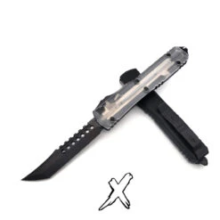 Microtech Ultratech 119-1DLCTCLSH Clear Top DLC Hellhound Shadow