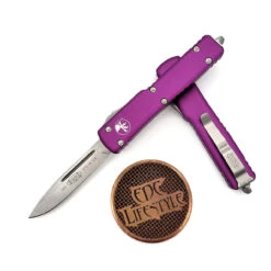 Microtech UTX-70 148-10VI Violet Stonewash Single Edge