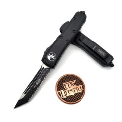 Microtech UTX-85 233-3T Black Tactical Tanto Standard Full Serrated