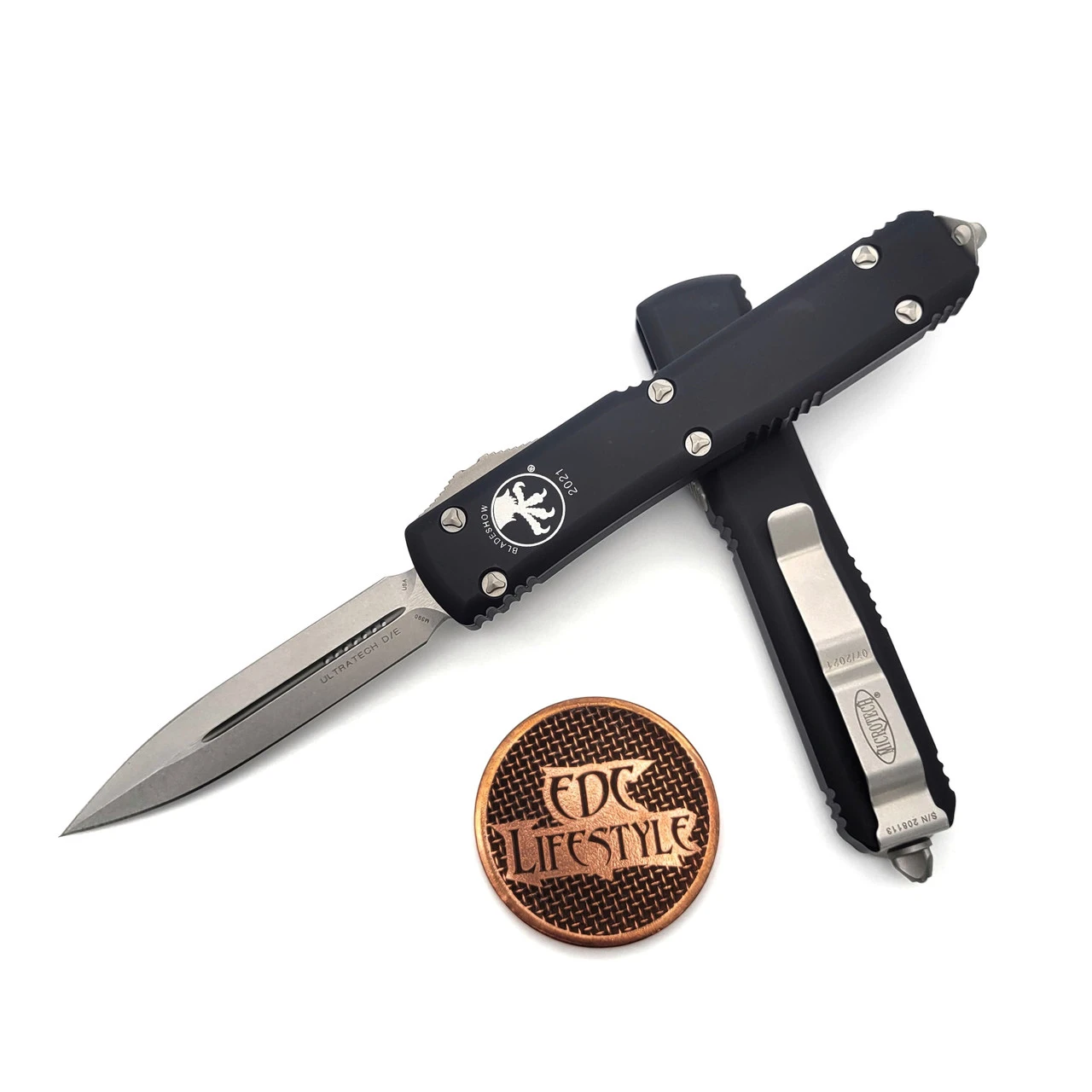 Microtech Ultratech 122-10 Double Edge Stonewash 2021 Blade Show Special 1 Microtech Ultratech 122-10 Double Edge Stonewash 2021 Blade Show Special