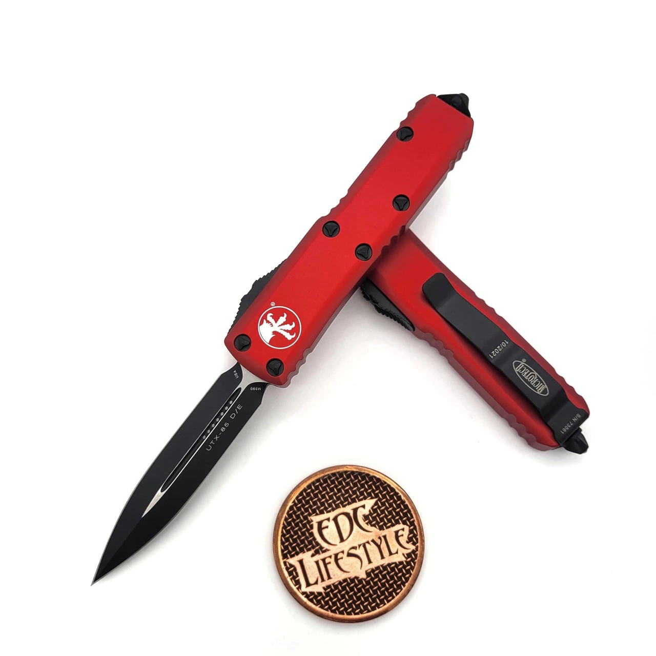 Microtech UTX-85 232-1 Double Edge Red 1 Microtech UTX-85 232-1 Double Edge Red
