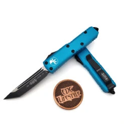 Microtech UTX-85 233-1TQ Turquoise Tanto Edge
