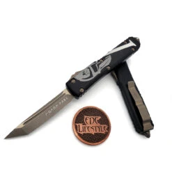 Microtech Ultratech 123-13ML Molon Labe BronzedApocalyptic Tanto Edge