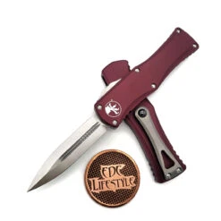 Microtech 702-4MR Merlot Hera Double Edge Satin