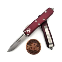 Microtech UTX-85 231-10MR Merlot Stonewash Single Edge