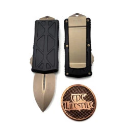 MicrotechExocet 157-13 Black Bronze Standard Double Edge Exocet OTF Money Clip