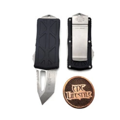 MicrotechExocet 158-10 Black Stonewash Tanto Exocet OTF Money Clip