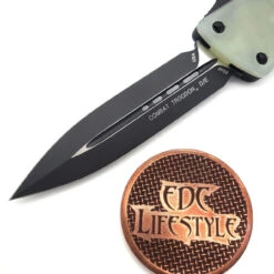 Microtech 142-1GTJGS Combat Troodon Jade Green G-10 Composite Top Double Edge Black Standard - Pre-owned -Microtech Shop 300092221 379544327637724 3846684575451933977 n 39840.1666835970