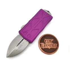 MicrotechExocet 157-10VI Stonewash BladeViolet Exocet OTF Money Clip
