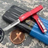 Microtech UTX-70 419-10RDS Red Stonewash Hellhound Tanto