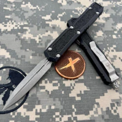 Microtech Makora 206-10APS Black Apocalyptic Double Edge