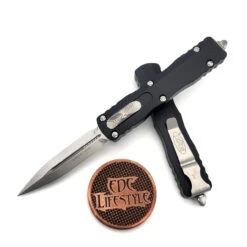 Microtech Dirac 225-10 Stonewash Double Edge