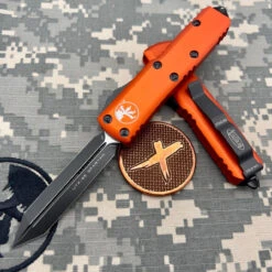 Microtech UTX-85230-1OR Orange Double Edge Spartan Black Standard