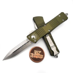 Microtech Combat Troodon 142-10OD Olive Drab Green Stonewash Double Edge