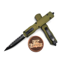 Microtech 225-3OD OD Green Dirac Double Edge Full Serrated