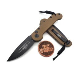 Microtech L.U.D.T. 135-1TA Cerakote Tan Black Standard LUDT
