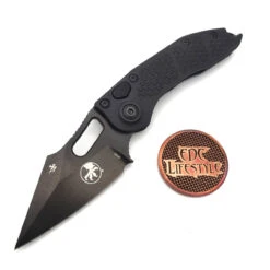 Microtech Borka Auto Stitch A S/E 169-1DLCTS DLC Standard DLC Hardware Pre-owned Serial #006 - Big Logo