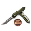 Microtech UTX-85 719-10ODS OD Green Hellhound Tanto Stonewash