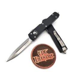 Microtech UTX-70 147-10 Double Edge Stonewash