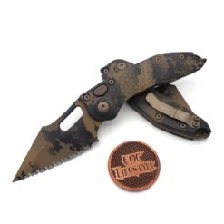 Microtech Knives A S/E Auto Stitch 169-3CCS Coyote Camo Full Serrated