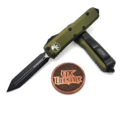 Microtech UTX-85230-1OD OD Green Double Edge Spartan Black Standard