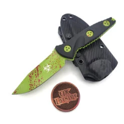 Microtech 113M-1Z Zombie Socom Alpha Mini Fixed Single Edge Clip Point Blade