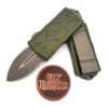 Microtech Exocet 157-13APOD OD Green Bronze Standard Double Edge Exocet OTF Money Clip