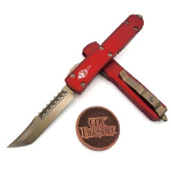 Microtech Ultratech 119-13RDS Red Hellhound Bronzed Standard