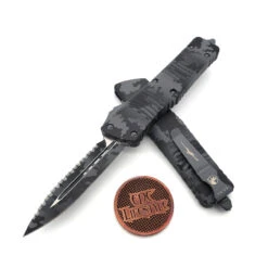 Microtech Combat Troodon 142–3UCS Urban Camo Double Edge Full Serrated