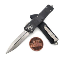 Microtech Combat Troodon 142-10 Black Stonewash Double Edge