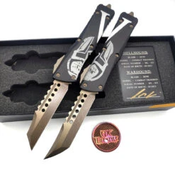 Microtech Combat Troodon 219-13SETMLS Molan Labe Hellhound Tanto Bronzed Signature Series