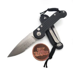Microtech L.U.D.T. 135-11 Black Stonewash Standard Partial Serrated LUDT
