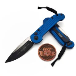 Microtech L.U.D.T. 135-1BL Blue LUDT Black Two Tone Standard