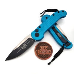 Microtech L.U.D.T. 135-1TQ Turquoise LUDT Black Two Tone Standard