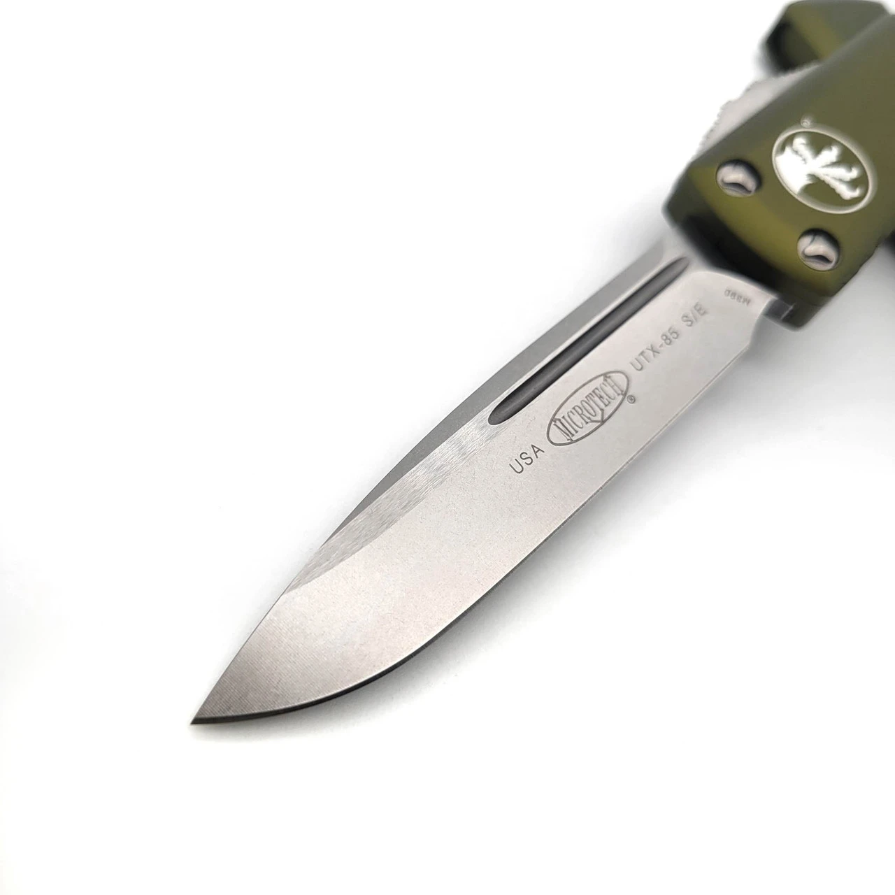 Microtech UTX-85 231-10OD Stonewash Single Edge 3 Microtech UTX-85 231-10OD Stonewash Single Edge - Image 3