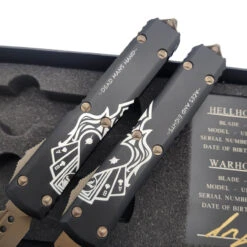 Microtech Ultratech 119-13SETDMS Dead Man's Hand Hellhound Tanto/Warhound Bronzed Apocalyptic Signature Series Set Of 2 -Microtech Shop 336590128 242016661627808 1029907552842113627 n 86714.1679676381