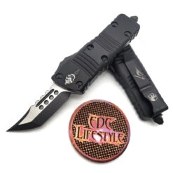 Microtech Troodon Mini 819-1TS Black Tactical Hellhound Tanto Edge