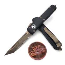 Microtech Ultratech 123-15AP BronzedApocalyptic Tanto Edge Full Serrated