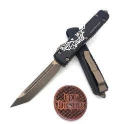 Microtech Ultratech 123-13DMS Dead Man's Hand Bronzed Apocalyptic Tanto Edge