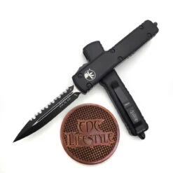 Microtech UTX-70 147-3T DoubleEdge Full Serrated Black Standard