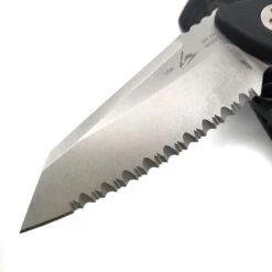 Microtech 93M-12 Socom Alpha Mini Fixed Warcom Full Serrated Stonewash Blade