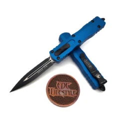 Microtech 225-1BL Blue Dirac Double Edge Black Standard
