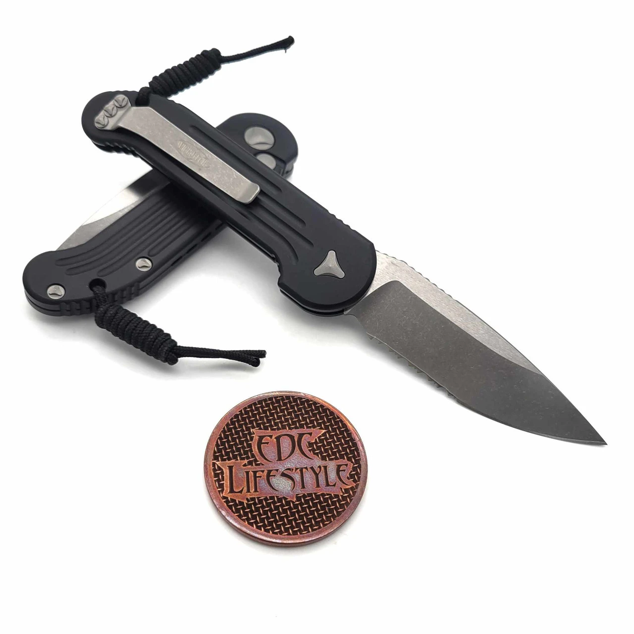 Microtech L.U.D.T. 135-11AP Black Apocalytpic Standard Partial Serrated LUDT 5 Microtech L.U.D.T. 135-11AP Black Apocalytpic Standard Partial Serrated LUDT - Image 5