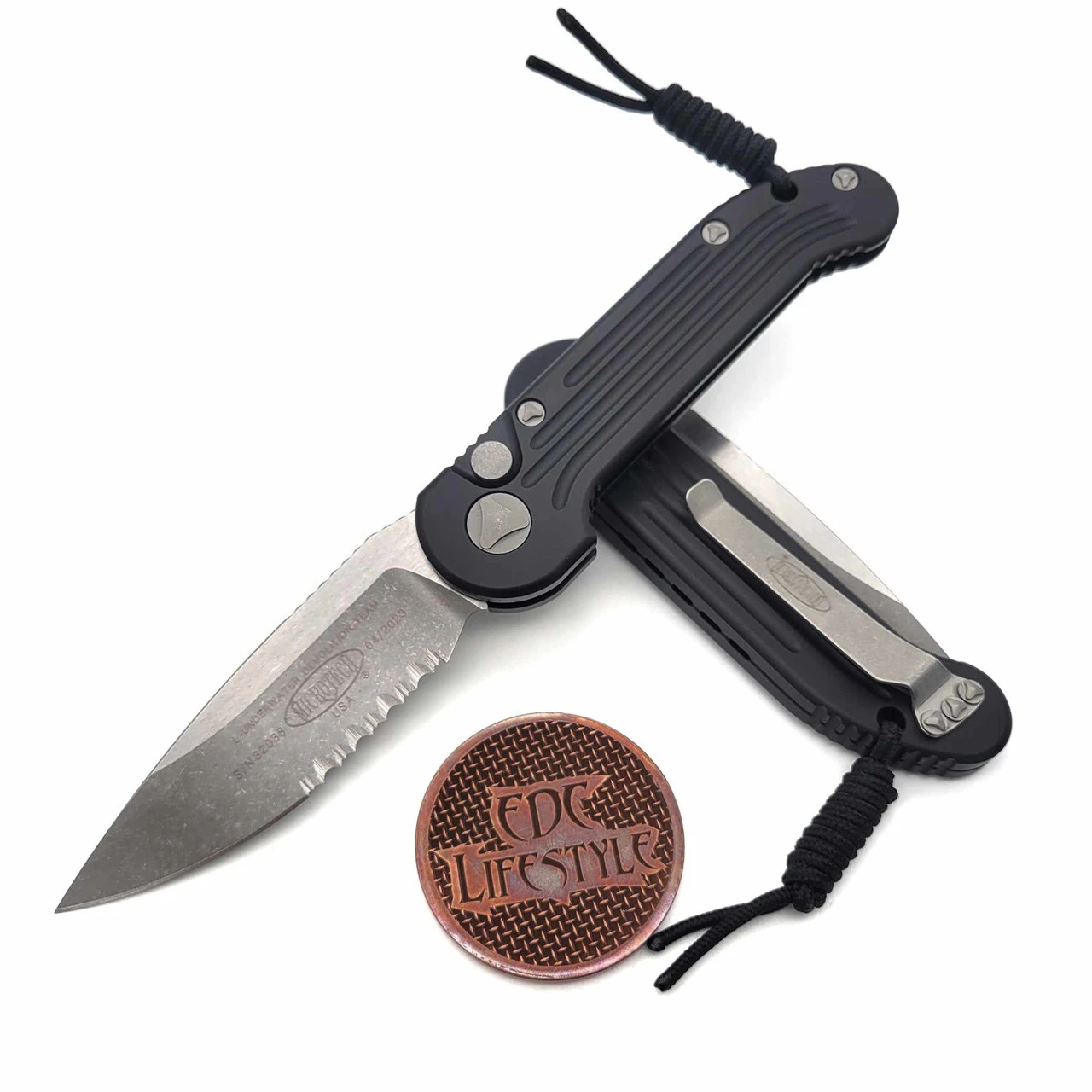 Microtech L.U.D.T. 135-11AP Black Apocalytpic Standard Partial Serrated LUDT 1 Microtech L.U.D.T. 135-11AP Black Apocalytpic Standard Partial Serrated LUDT