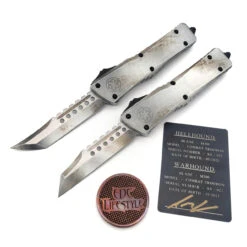 Microtech Combat Troodon 219-1SETSADS Sand Trooper Star Wars Hellhound Tanto& Warhound Signature Series Deep Engraved Set Of 2