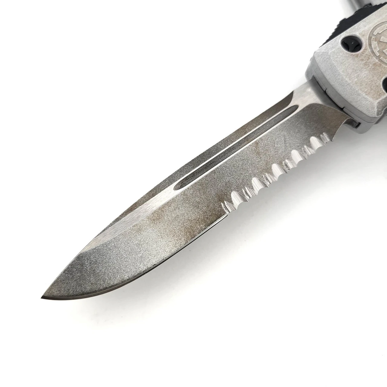 Microtech Ultratech 121-2SAD Star Wars Sand Trooper Single Edge Deep Engraved Partial Serrated 7 Microtech Ultratech 121-2SAD Star Wars Sand Trooper Single Edge Deep Engraved Partial Serrated - Image 7